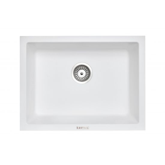 610x457mm White Granite Single Bowl Kitchen Sink