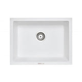 610x457mm White Granite Single Bowl Kitchen Sink