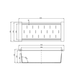 Square Stainless Steel Colander For Kitchen Sink Chrome 440x190x130mm
