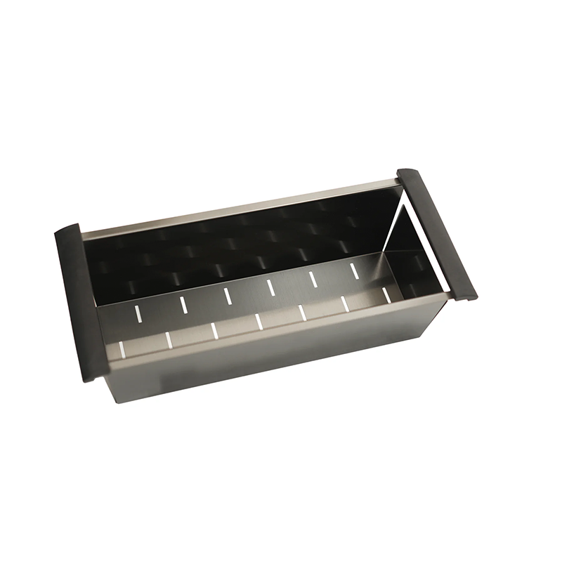 Square Stainless Steel Colander For Kitchen Sink Chrome 450x190x130mm