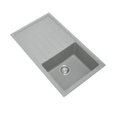 860x500mm Concrete Grey Granite Single Bowl Kitchen Sink