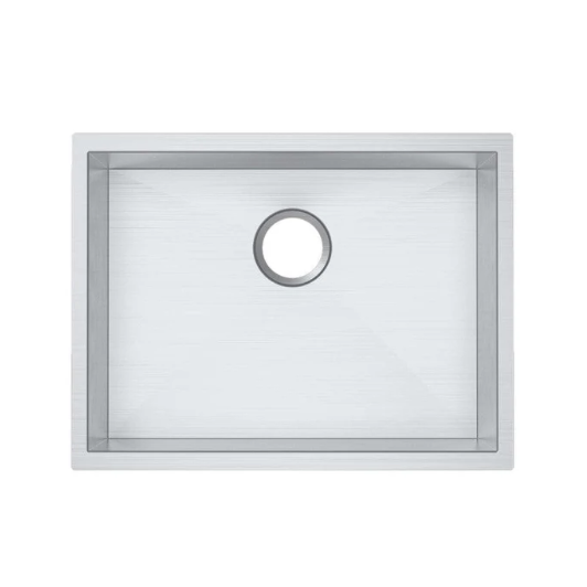 304 Stainless Steel Hand-made Single Bowl Kitchen Sink(Round Edges) Chrome 600x450x230mm