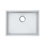 304 Stainless Steel Hand-made Single Bowl Kitchen Sink(Round Edges) Chrome 600x450x230mm