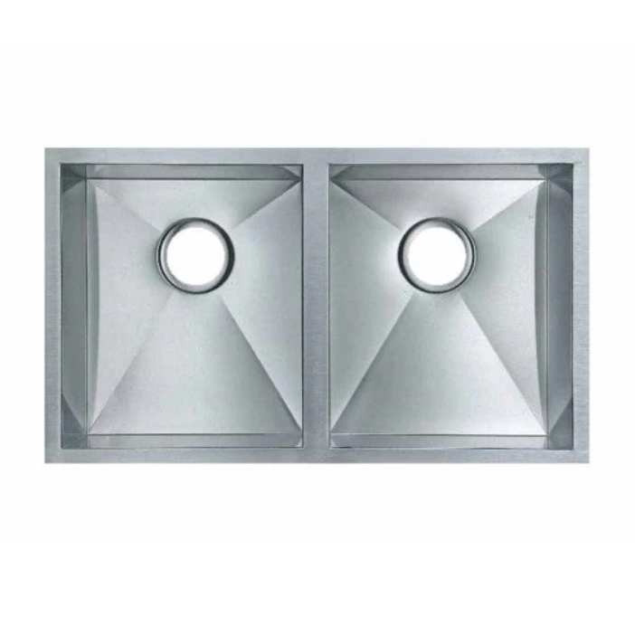 304 Stainless Steel Hand-made Single Bowl Kitchen Sink(Round Edges) Chrome 770x450x215mm