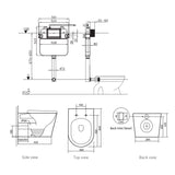 BELLA In-Wall Toilet Suite with Black Button