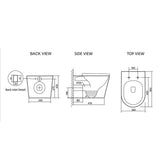 BRAVO-II In-Wall Toilet Suite with Black Button