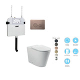 BELLA In-Wall Toilet Suite with Champagne Copper Button