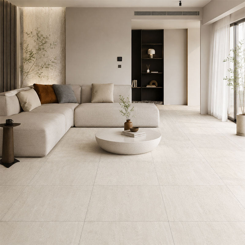 Travertine Vein Cut Beige Carving Matt 600x600