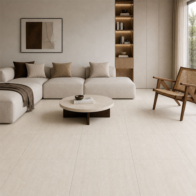 Travertine Vein Cut Beige Carving Matt 600x600