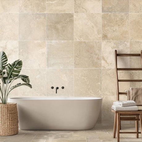 Travertino Lux Ivory Matt 600x600