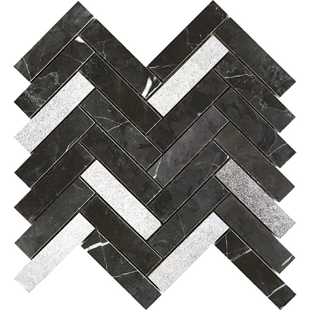 TUSCANY PETRA GREY LONG HERRINGBONE