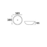 Ceramic Basin Series Under Counter Gloss White 385x385x185mm