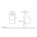 Prince Wall Hung Urinal with S/S Hose