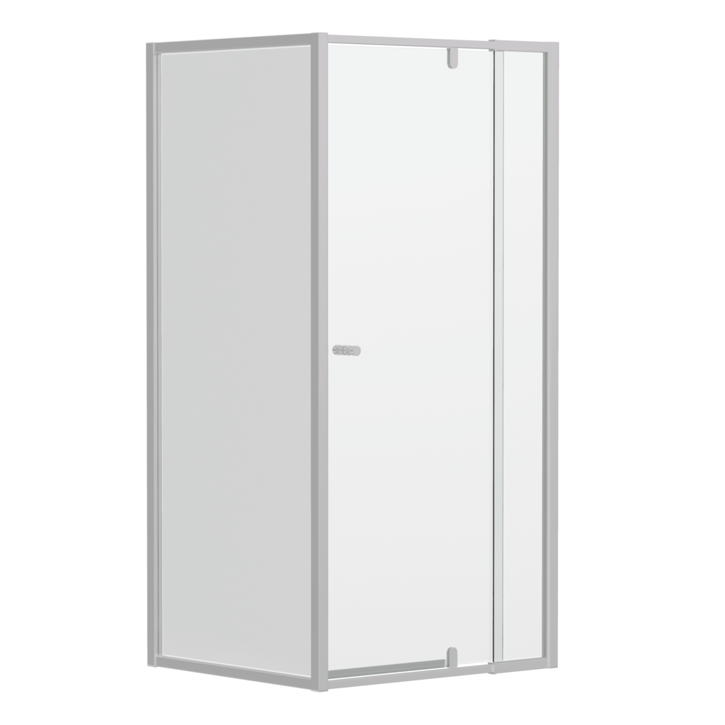 Chrome 6mm Semi-Frameless Pivot Door Screen Height 1950mm FRONT+RETURN