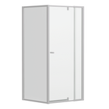 Chrome 6mm Semi-Frameless Pivot Door Screen Height 1950mm FRONT+RETURN