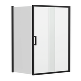Black 6mm Semi-Frameless Sliding Screen Front & Return