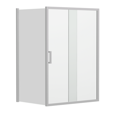 Chrome 6mm Semi-Frameless Sliding Screen Front & Return