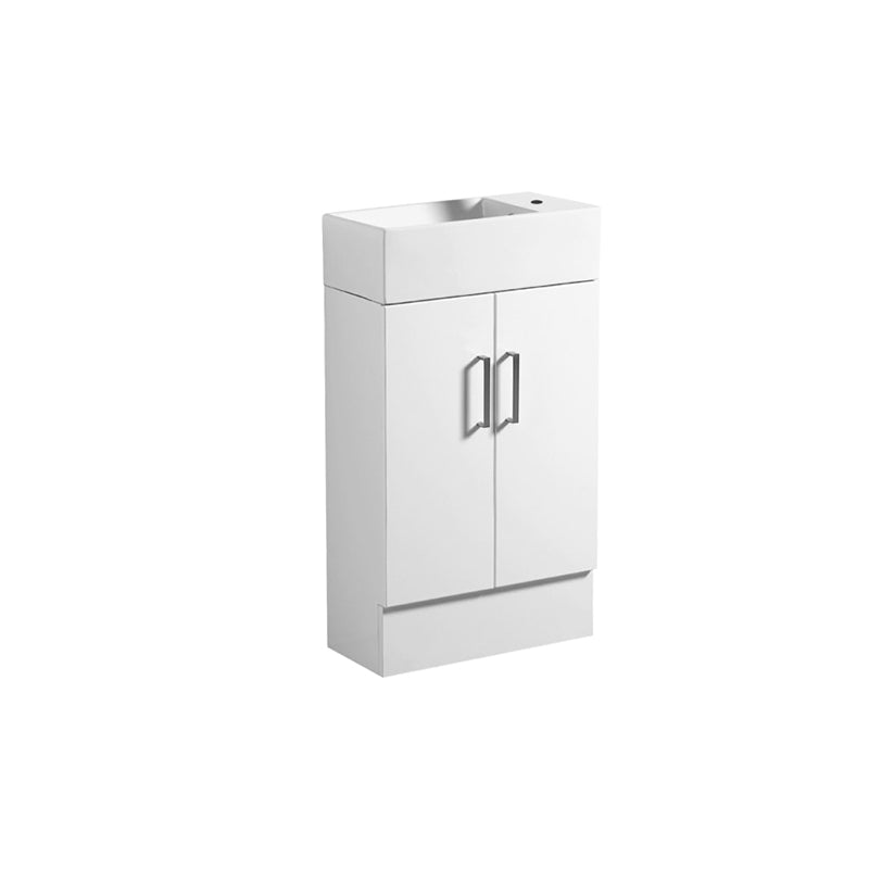 TINY 500 Ceramic Top 1 Taphole 2 Soft Close Doors White Gloss Finish Reversible Ceramic Top 490x850x250mm