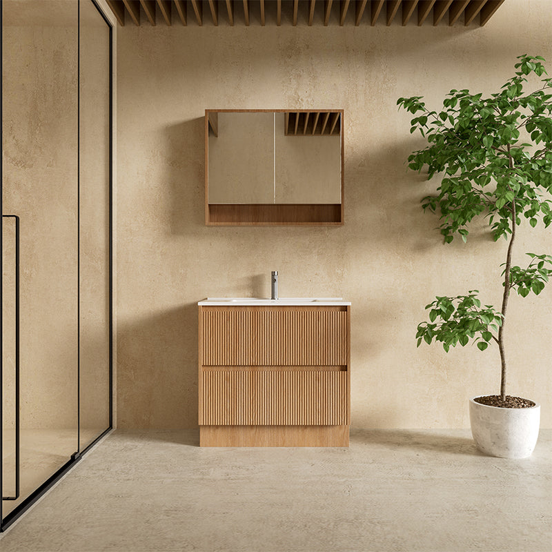 BONDI 900 Floor Standing Vanity with Ceramic Top 880x450x850mm