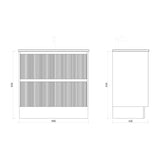 BONDI 900 Floor Standing Vanity with Ceramic Top 880x450x850mm