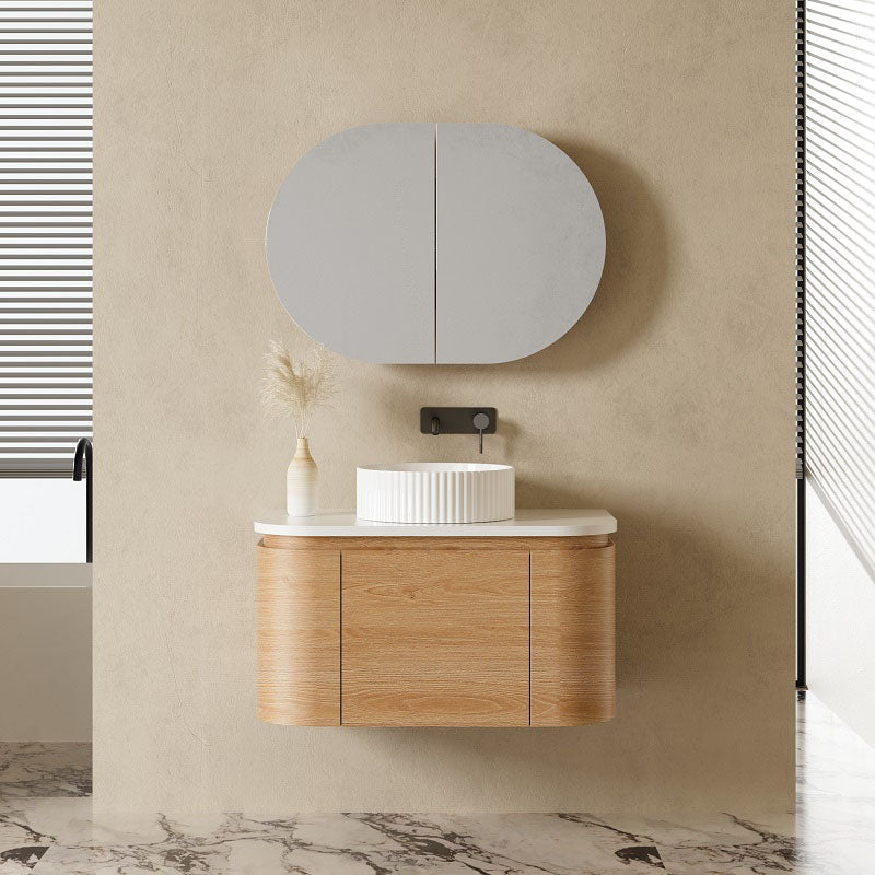 MILAN 900 Wall Hung Vanity with Stone Top 890x500x460mm