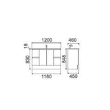 NUTROLUX 1200 Vanity with Ceramic Top 1200x848x450mm