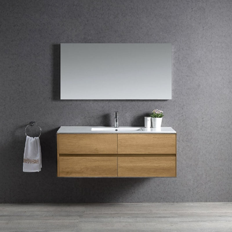 NUTRO 1200 Wall Hung Vanity with Single Bowl Ceramic Top 1190x580x455mm