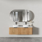 STELLA 1500 Wall Hung Vanity Double Bowls with Stone Top 1490x500x450mm