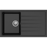 Carysil Vivaldi Single Bowl with Drainer Granite Kitchen Sink Black 780x500x205mm