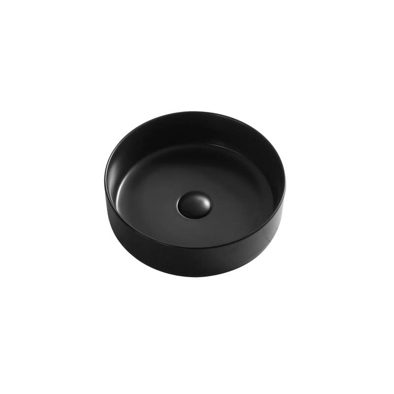 JAMIE Above Counter Basin in Matte Black Finish 355x355x120mm