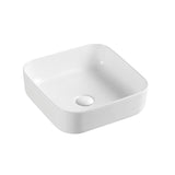 DIOR-SQ Above Counter Basin in Gloss White Finish 390x390x140mm