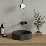 PIAZA Above Counter Basin in Matte Black 400x400x110mm