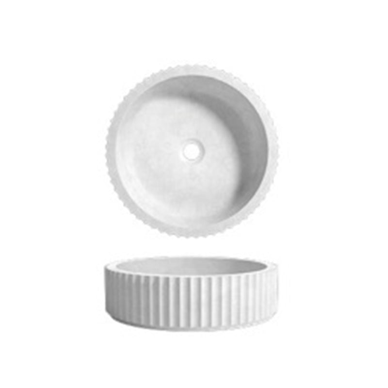 PIAZA Above Counter Basin in Matte White 400x400x110mm