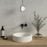 PIAZA Above Counter Basin in Matte White 400x400x110mm