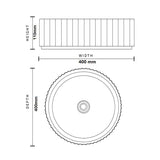PIAZA Above Counter Basin in Matte White 400x400x110mm