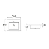 LOIS II Insert Basin Gloss White 505x440x175mm