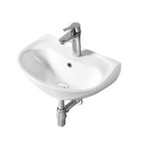 MOBI Wall Hung Basin with Brackets Gloss White 505x355x185mm