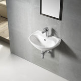 MOBI Wall Hung Basin with Brackets Gloss White 505x355x185mm