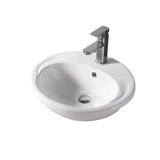 COMO Semi Recess Basin Gloss White 500x430x180mm