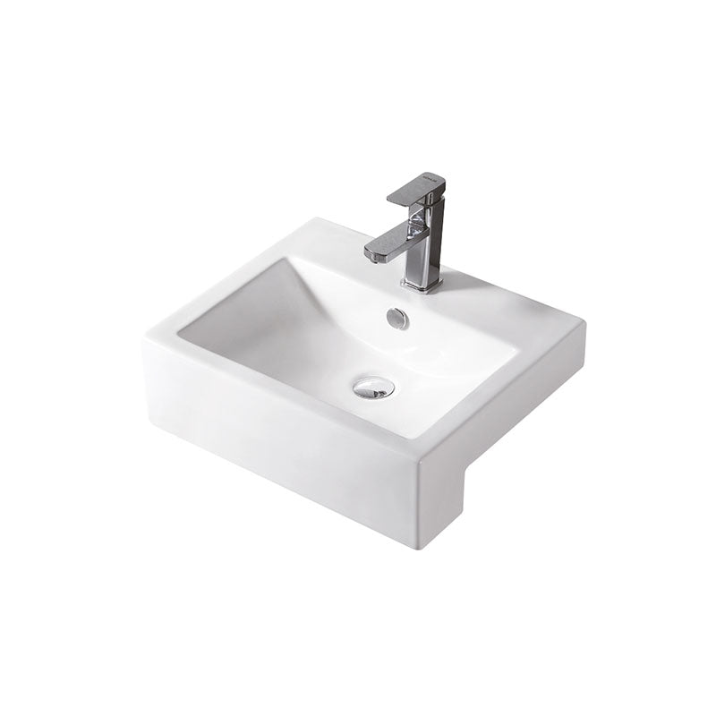 FABBRIS II Semi Recess Basin Gloss White 525x430x160mm
