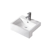 FABBRIS II Semi Recess Basin Gloss White 525x430x160mm