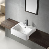 FABBRIS II Semi Recess Basin Gloss White 525x430x160mm