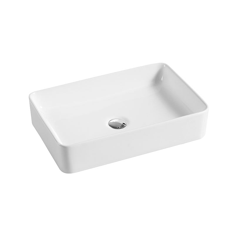DIOR-II Above Counter Basin in Matte White Finish 505x340x110mm