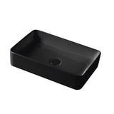 DIOR-II Above Counter Basin in Matte Black Finish 505x340x110mm