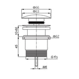Universal Pop Up Waste Matte Black 40mm