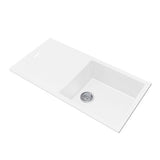 1000x500x200mm White Arete Single Bowl Kitchen Sink