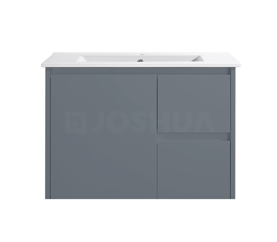 Sierra(Hung) Series Matt Grey Overall 730X355X520mm VANITY SET With Ceramic Slimline Top (UV32) (Copy)