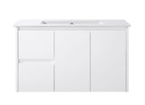 Sierra Series Wall Hung Left Hand Drawer Matt White 880x355x520mm CABINET ONLY