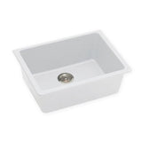 635x469x241mm White Granite Single Bowl Kitchen Sink