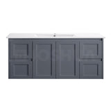 Vintage Series Matt Grey Overall 1180x455x855mm Vanity with Stone Top & Ceramic Undermount Basin